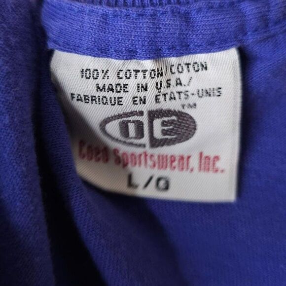 Vintage Softball T Shirt Mens Size Large Blue 90s Chicks Were Born To Play USA - Picture 7 of 8